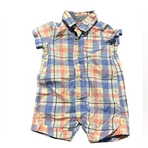 Carter's Multicolor Plaid Baby Romper